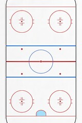 Simple ice rink layout design for sports planning and strategy development