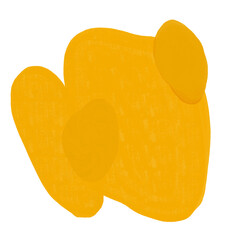 Abstract textured paint shapes solid gouache style collage elements