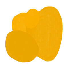 Abstract textured paint shapes solid gouache style collage elements