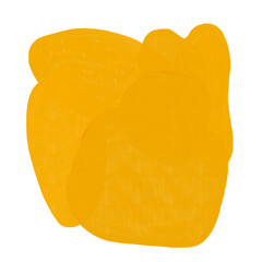 Abstract textured paint shapes solid gouache style collage elements