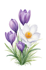Obraz premium A symphony of purple and white in nature’s floral chorus