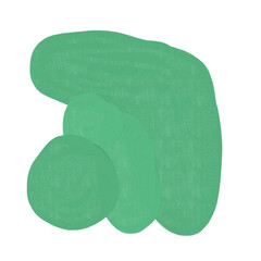 Abstract textured paint shapes solid gouache style collage elements