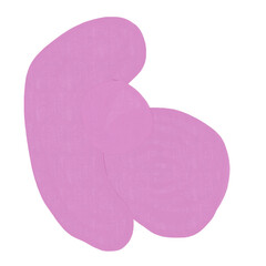 Abstract textured paint shapes solid gouache style collage elements