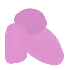 Abstract textured paint shapes solid gouache style collage elements