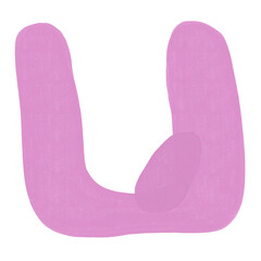 Abstract textured paint shapes solid gouache style collage elements