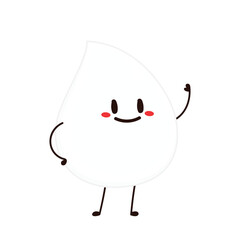 White blood cell character design. White blood cell vector. White blood cell isolated cartoon vector.