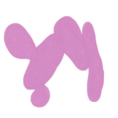 Abstract textured paint shapes solid gouache style collage elements