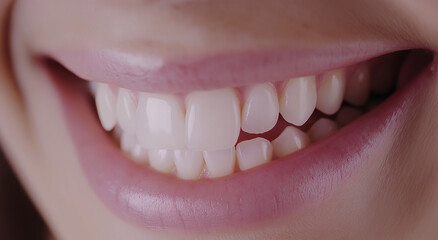 Fototapeta premium clareamento dental, começando com dentes opacos e manchados e mostrando o efeito gradual do clareamento, terminando com um sorriso branco e brilhante