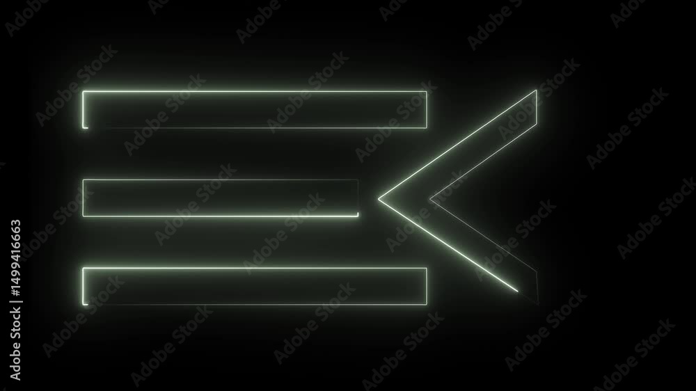 Poster rectangle texture frame with three and one arrow tone neon color motion graphic on isolated . abstra