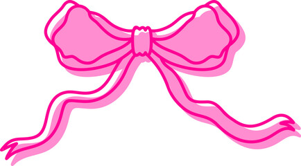 Pink Bow Ribbon Coquette Icon