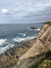 Flysch cliffs and coastline of zumaia, basque country, spain