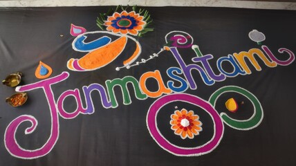 Krishna Janmashtami Celebration with Rangoli 