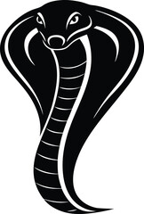 Cobra snake face silhouette vector illustration