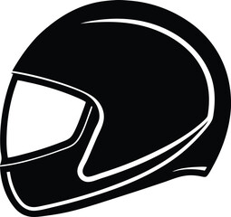 Motorcycle helmet silhouette vector illustration