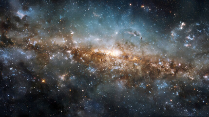 Obraz premium Stunning Spiral Galaxy in Deep Space with Stars and Cosmic Dust