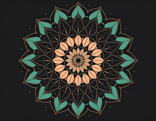 Mandala in dark warm colors