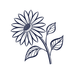 sunflower icon flat vector design