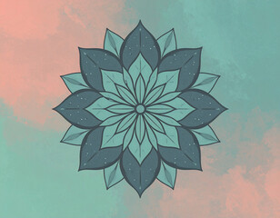 Mandala in dark warm colors