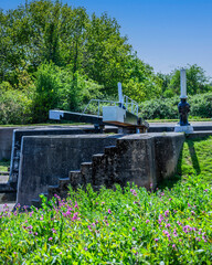 Grand Union Canal Hatton flight of locks Warwickshire England UK