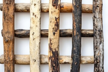 Rustic wooden lattice panel