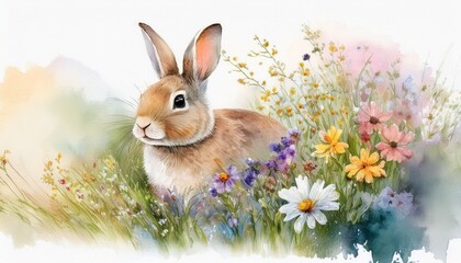 Obraz premium Hase im Frühlingsfeld