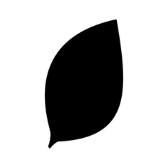 Black leaf silhouette shape