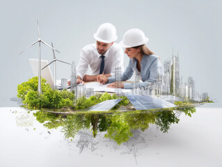 Collaboration in Renewable Energy: Professional Engineers Planning Green Technology and Sustainable Urban Development