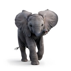 Fototapeta premium Playful African Elephant Calf in Full View