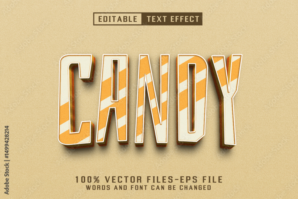Poster candy 3d text - editable text effect
