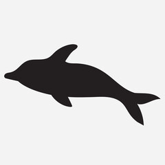 Black Dolphin Silhouette and Graphic art