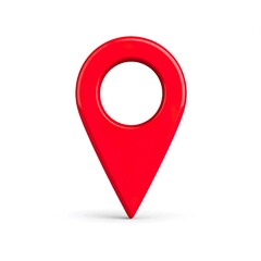 Red Location Marker Icon Representing Navigation and GPS Assistance