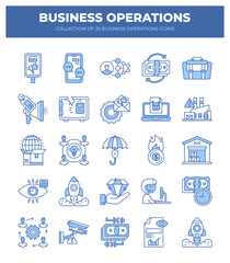 Collection of 25 Business Operations Icons. Streamline Your Workflow