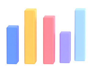 Colorful bar graph illustration