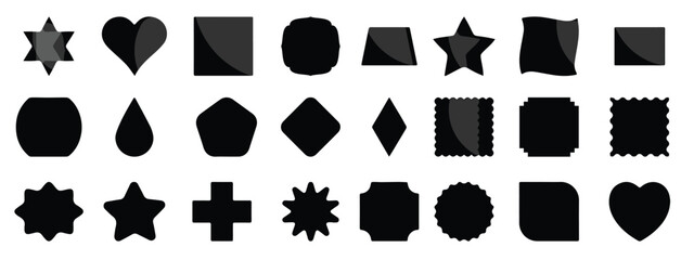 Abstract geometric shapes element for design. Different geometric forms icon. Vector