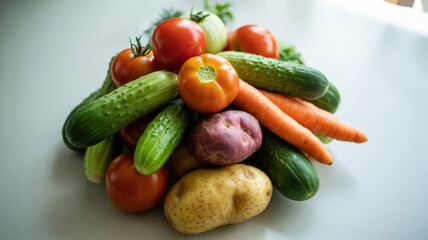 Assorted raw organic vegetables, showcasing freshness and natural health benefits.