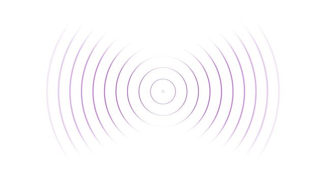 Radio waves wireless network tower concept animation isolated on white background
