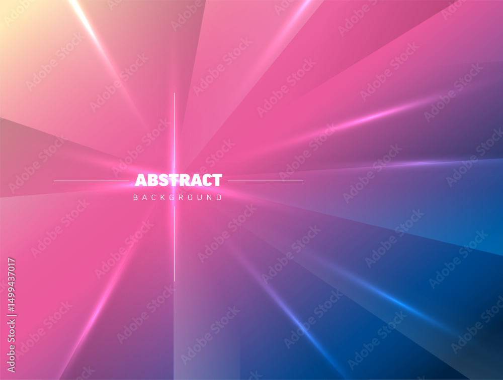 Poster an abstract background featuring bright light rays radiating across a colorful gradient. this dynami