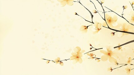 Background of a beautiful blossom flower branch in full bloom, showcasing vibrant colors and delicate petals.
