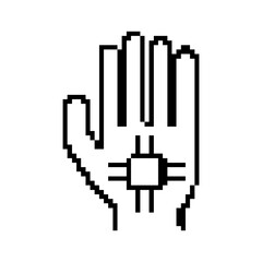pixelate hand chip