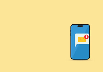 Modern Smartphone Message Notification Illustration
