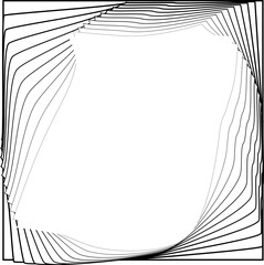 Squares with rotating radial. Design element for logo, prints, template