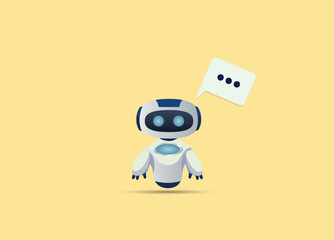 AI robot icon with message
