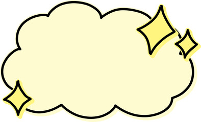 구름 말풍선 일러스트