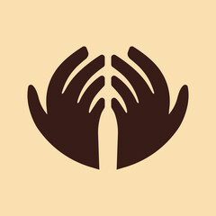 Hand praying logo design, hand logo design.
