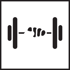 Weightlifting Barbell Icon Design