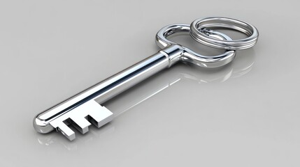 Metallic Key: Symbol of Access and Opportunity