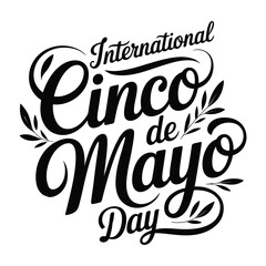 Obraz premium Cinco de mayo celebration typography design.