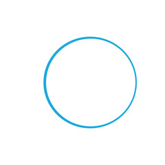 Label Circle Blue