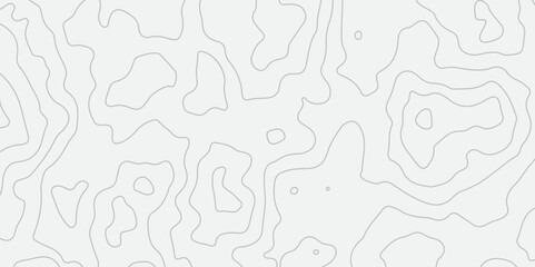 Abstract grey Topographic map design on white background with Seamless pattern with lines. geographic contour map paper texture. Retro topographic map. geographic mountain relief. Vector.Illustration.
