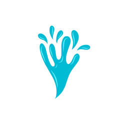 blue water splash vector illustration